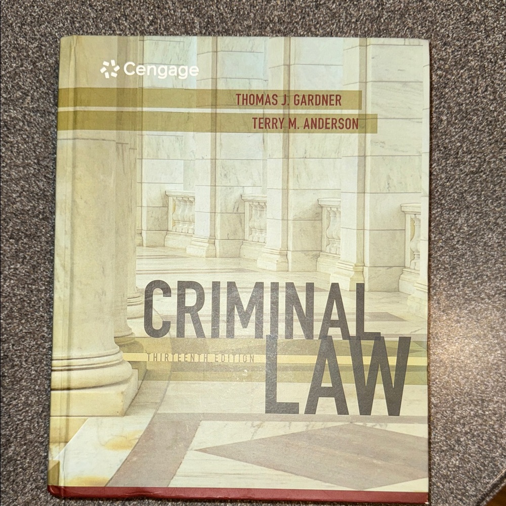 Cengage Criminal Law Textbook